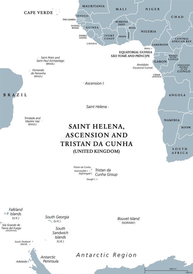 Map Of South Atlantic Ocean Islands 