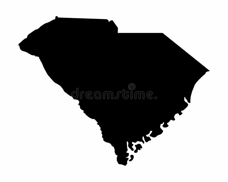 South Carolina Outline Map Stock Illustration Illustration Of World