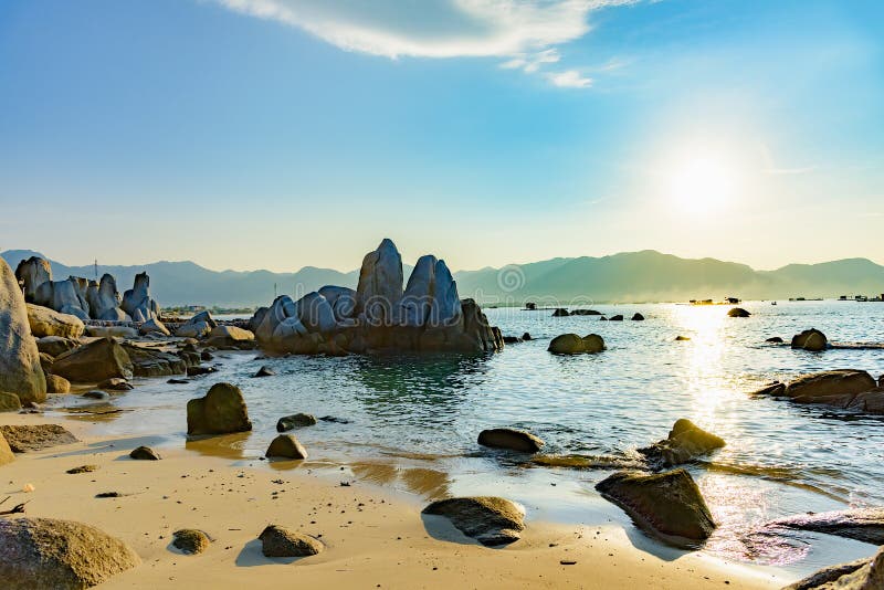 South China sea Vietnam coast rocks