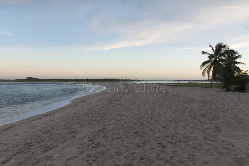 Tramonto sul fare Spiaggia,, brasile.