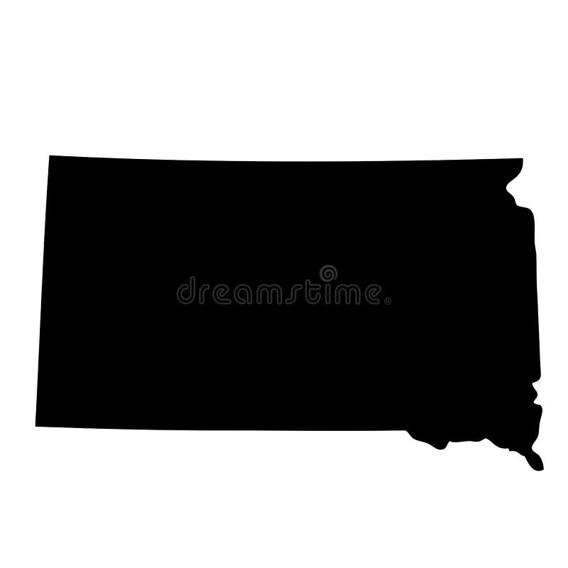 South Dakota map royalty free illustration