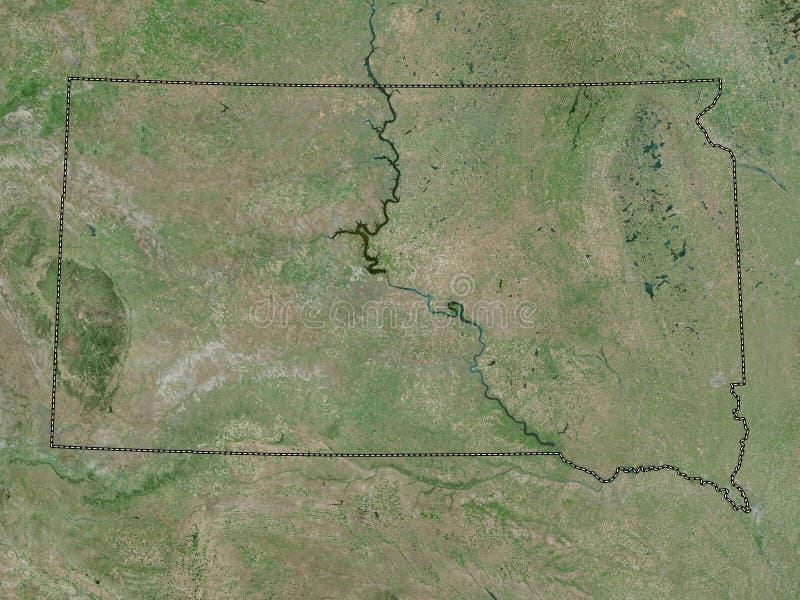 South Dakota, state of United States of America. High resolution satellite map. South Dakota, state of United States of America. High resolution satellite map