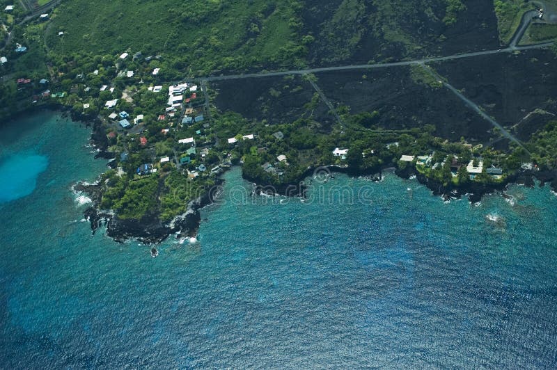 South Kona coast, Big Island aerial shot