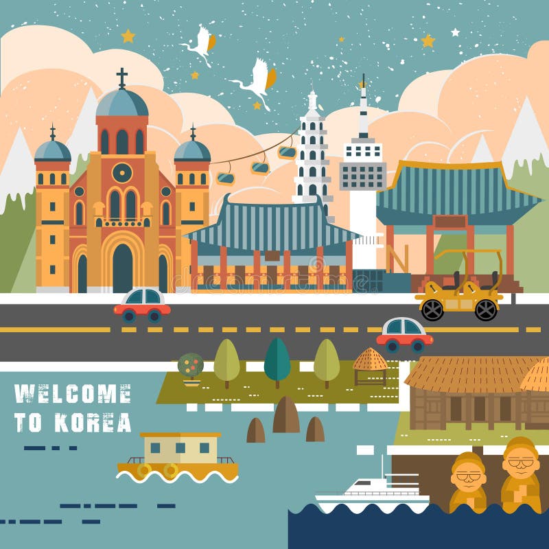 South Korea Travel Poster