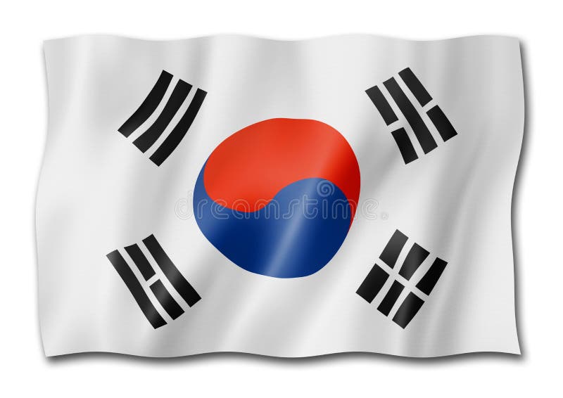 South korea flag text font stock illustration. Illustration of nation