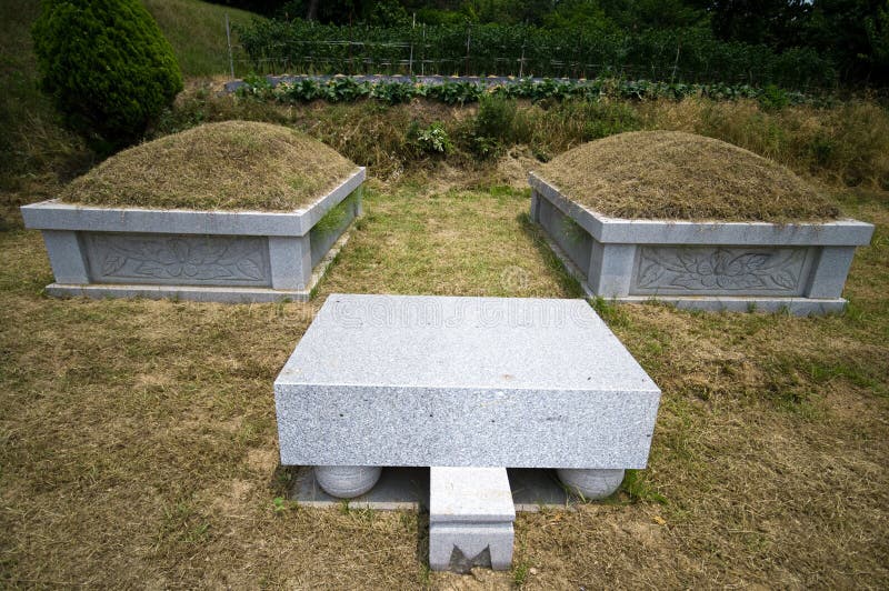 South Korean graves stock photo. Image of countryside 15490110