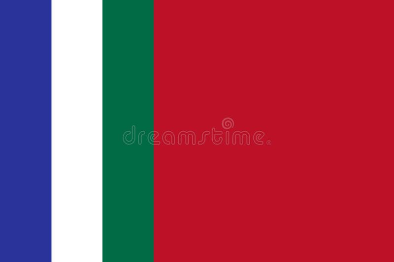 South Moluccas flag pattern background. Realistic national flag design. Abstract vector template stock illustration