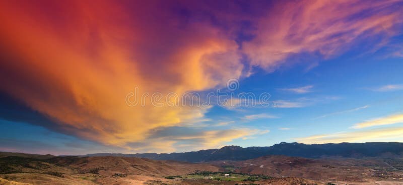 South Reno Sunset stock photo