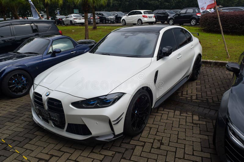 South Tangerang Indonesia February 4 2023 G80 BMW M3 is the sixth generation of BMW M3. It available in four doors sedan and station wagon bodystyle. The engine is S58 six cylinders twin turbo that able to produced 510 horsepower. South Tangerang Indonesia February 4 2023 G80 BMW M3 is the sixth generation of BMW M3. It available in four doors sedan and station wagon bodystyle. The engine is S58 six cylinders twin turbo that able to produced 510 horsepower