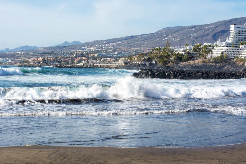 South Tenerife Coastline, Canary Islands, Spain Stock Photo - Image of ...