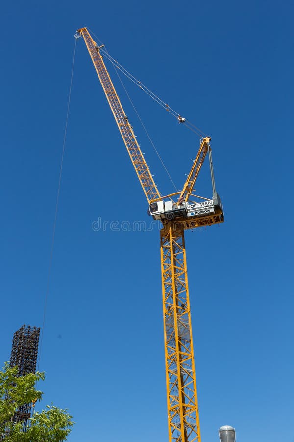 South Waterfront Construction Crane Portland Oregon Editorial