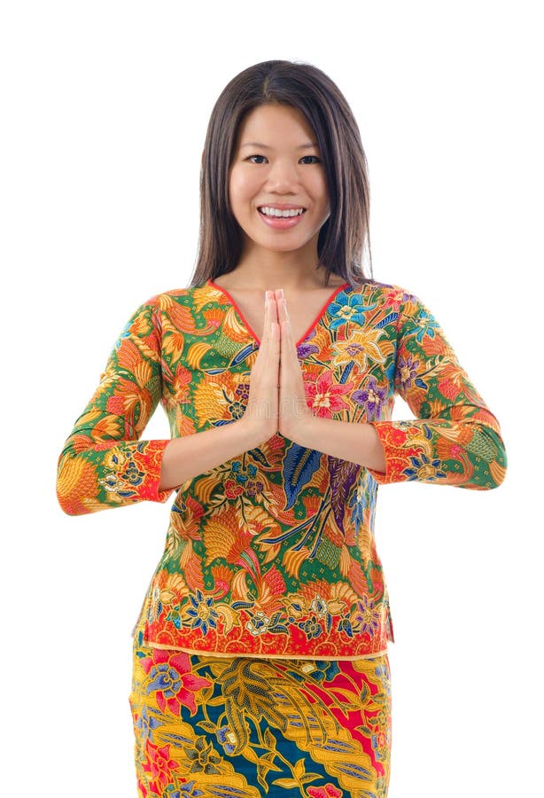 Southeast Asian female greeting