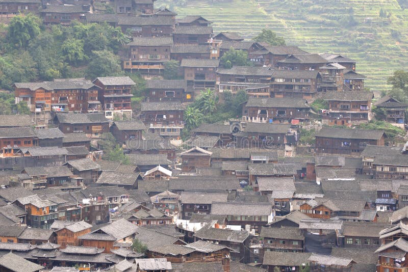 Southeast Guizhou Xijiang Miao Village stock image Southeast Guizhou Xijiang Miao Village stock image