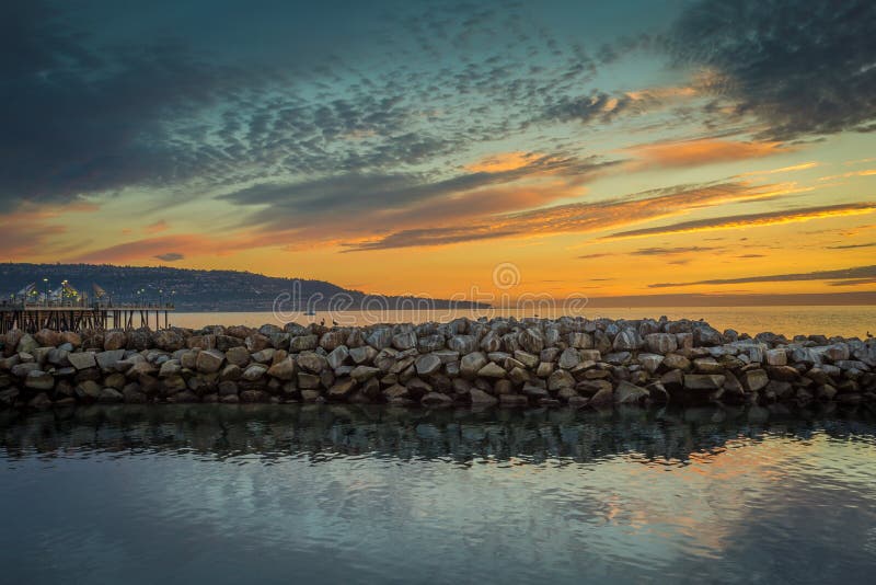 Southern California Pier at Sunset