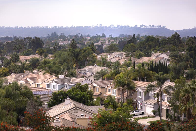 California suburbs stock image. Image of view, parking 1264153