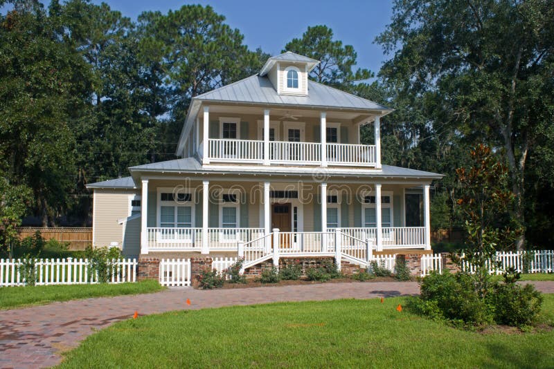 Southern Coastal Home Stock Photo Image of urban, blue 6041004