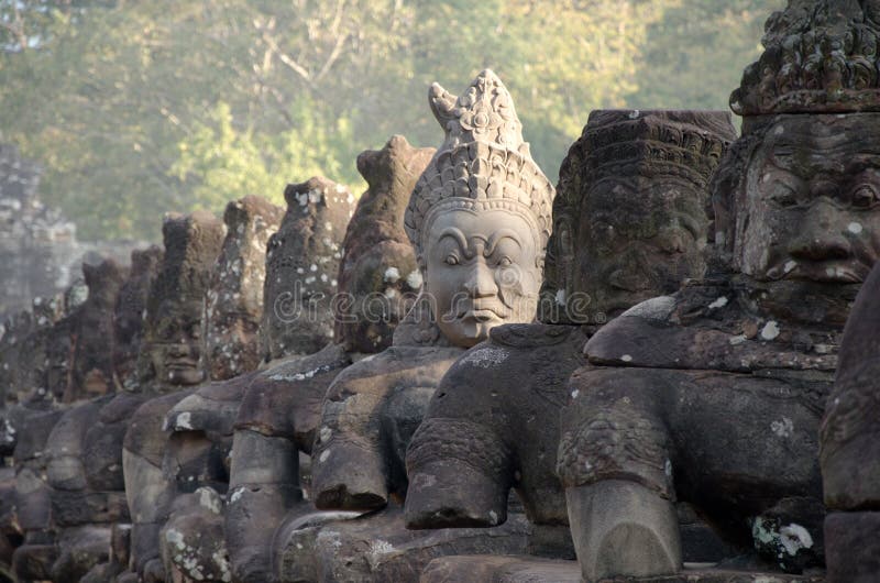 Southgate de Angkor Thom imagenes de archivo Southgate de Angkor Thom imagenes de archivo