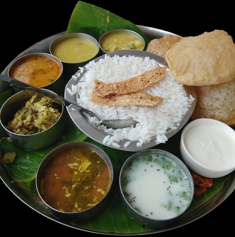 Southindian meal stock image. Image of dish, lunch, riceandcurry