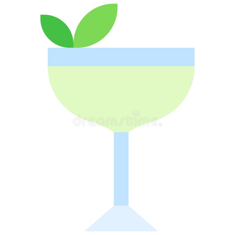 Southside Cocktail Icon, Alcoholic Mixed Drink Vector Stock Vector