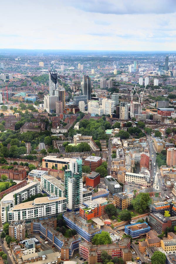 London, UK - aerial view of Elephant And Castle area in Southwark. London, UK - aerial view of Elephant And Castle area in Southwark.