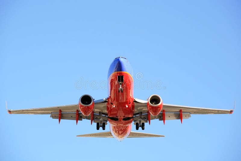 Southwest Airlines 737 landing royalty free stock image