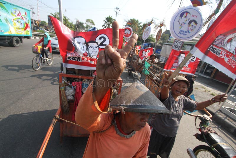 Soutien de citoyen du président de l'Indonésie, Joko Widodo image stock Soutien de citoyen du président de l'Indonésie, Joko Widodo image stock
