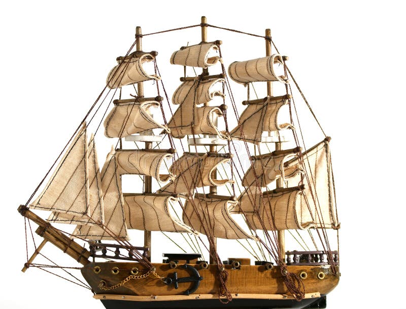 Souvenir copy of a sailing ship to sail