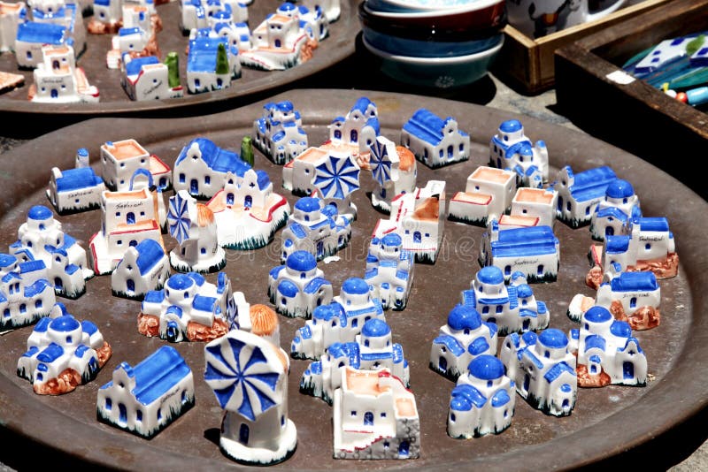 A souvenir shop in the traditional village of Vothonas in Santorini, Greece. A souvenir shop in the traditional village of Vothonas in Santorini, Greece.