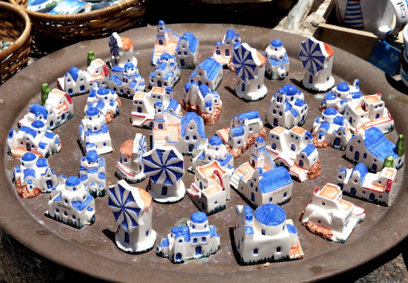 A souvenir shop in the traditional village of Vothonas in Santorini, Greece. A souvenir shop in the traditional village of Vothonas in Santorini, Greece.