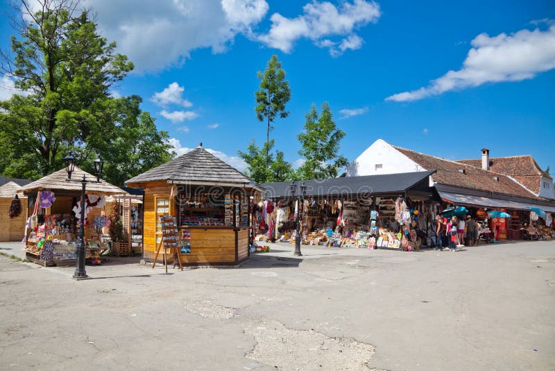 Souvenir stores at Bran Castle