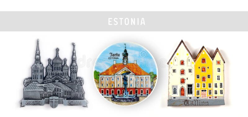 Tallinn Estland Estonia Poly Magnet Stadtansicht Rathaus Souvenir 