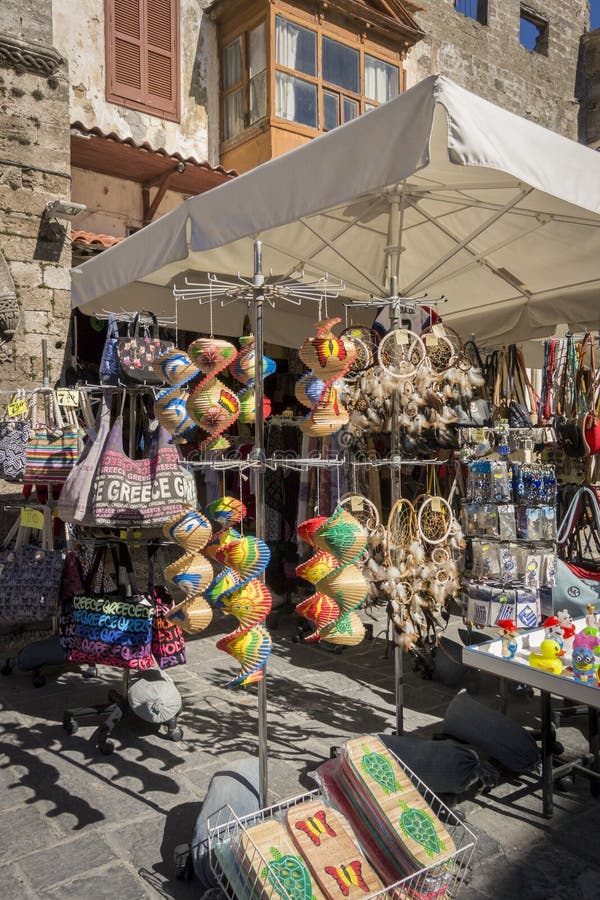 Greek souvenirs in Rhodes stock photo. Image of lapland 36884958