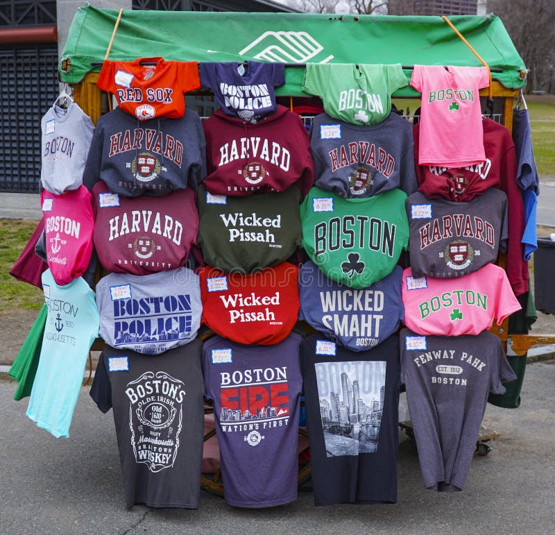 Boston Souvenirs And Church Editorial Stock Image Image of street, shirt 26125909