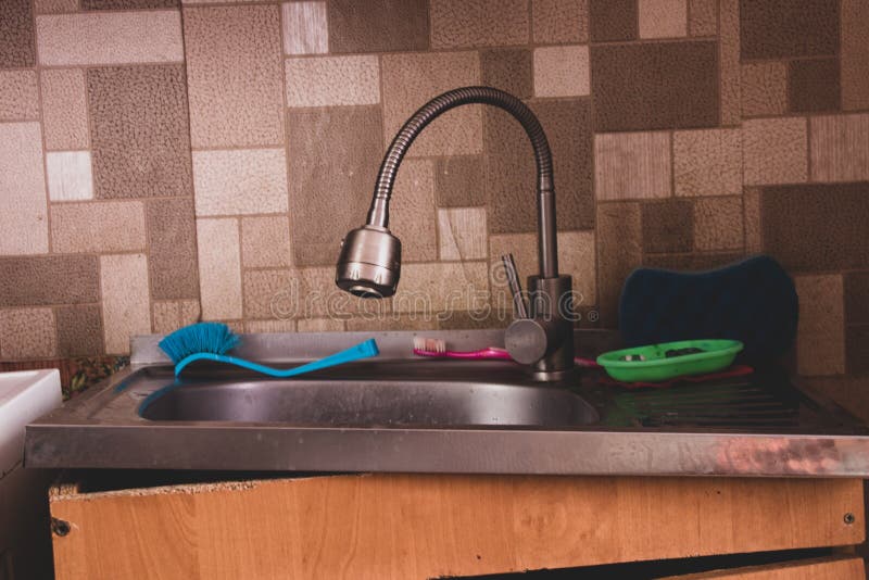 Soviet Apartment, Kitchen Sink in the Kitchen, Broken Bedside Table, Kitchen Sink and Faucet