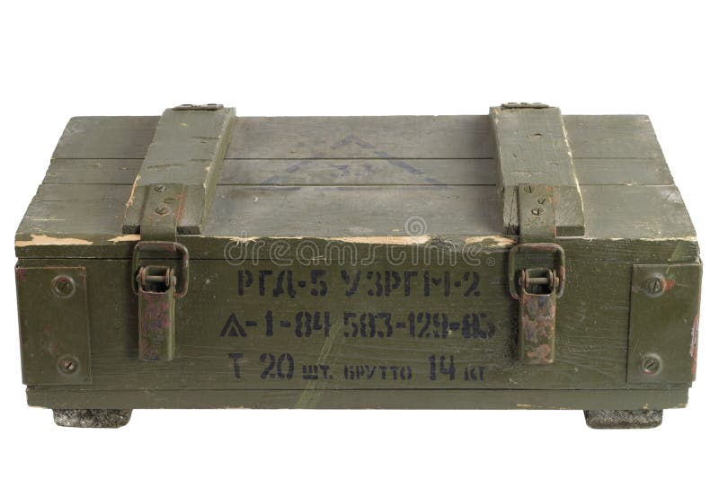 Soviet Army Ammunition Box Text In Russian Type Of Ammunition Rgd 5 Uzrgm Hand Grenade Lot Number And Production Date Stock Image Image Of Emergency Grenade