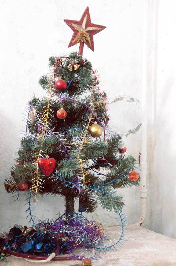 Soviet Christmas tree stock image. Image of plant, decoration 57498263