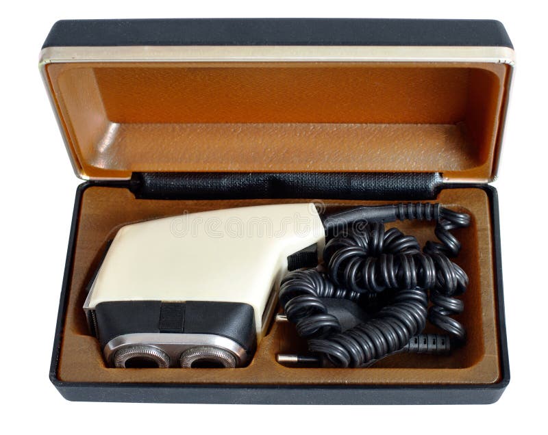 Soviet Vintage Electric Razor in a Case Stock Image Image of brown