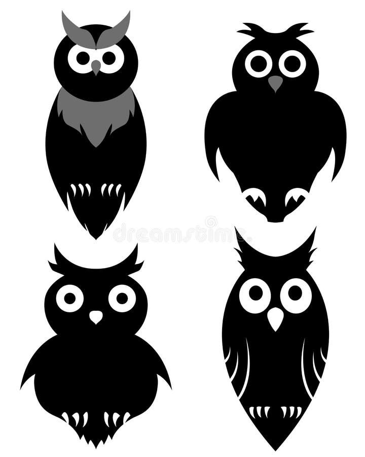 Sowa set royalty ilustracja Sowa set royalty ilustracja
