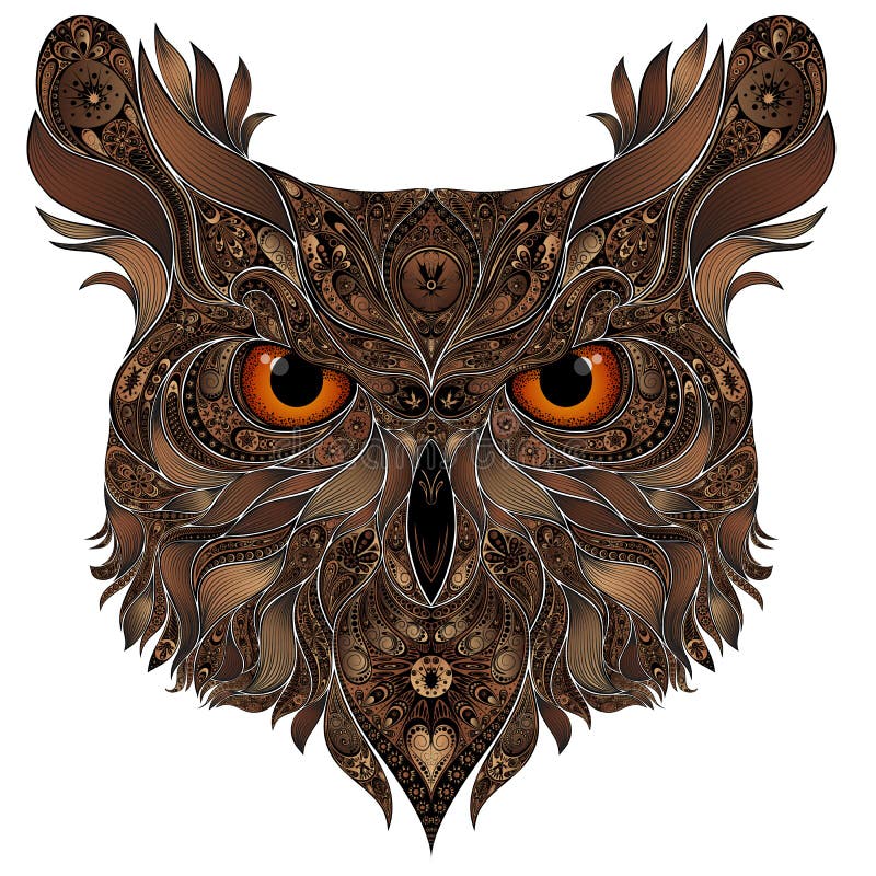 Sowa wektoru piękni wzory royalty ilustracja Sowa wektoru piękni wzory royalty ilustracja