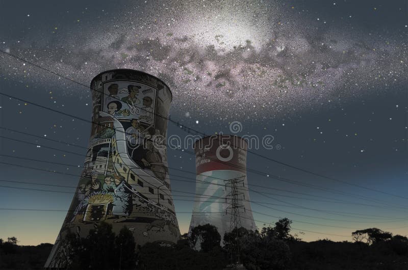 Soweto Cooling towers and Milky way