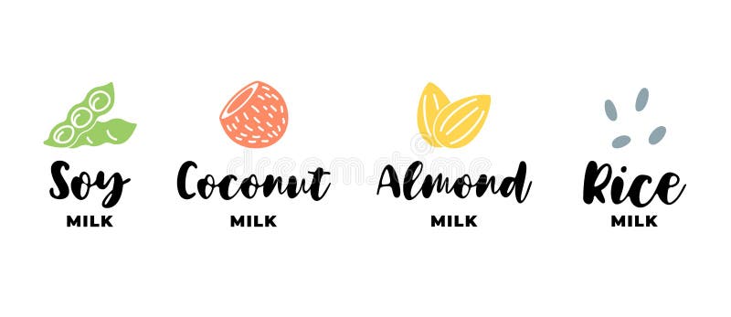 Almond Milk Product Logo Fresh Vegetarian Organic Natural Non Lactic Brand  Identity Logotype Design Vegan Eco Dairy Splash Sign For Company Trademark  Vector Illustrations Stock Illustration - Download Image Now - iStock