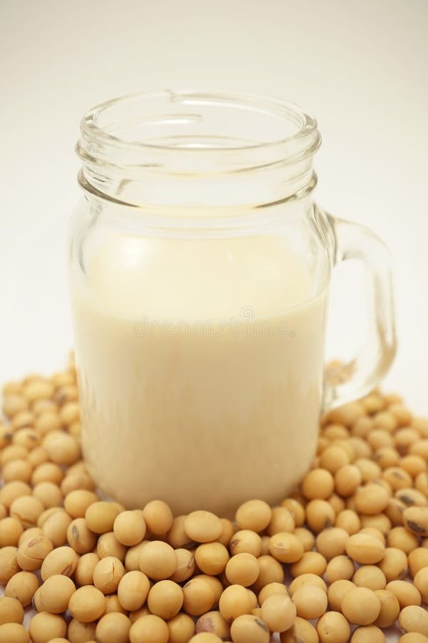 Soy milk and soy beans stock photo. Image of legume, green 66146618