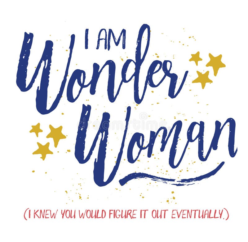 Soy Wonder Woman stock de ilustración