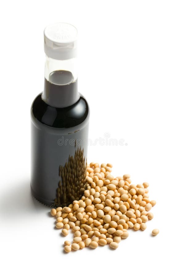 Soy sauce in bottle stock image. Image of grain, food 17679593
