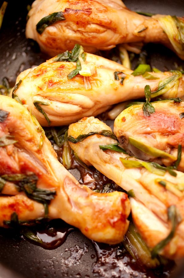 Soy Sauce Chicken with Green Onion Stock Photo Image of cooked, chops