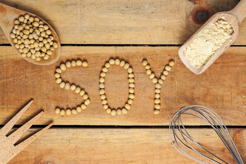 Word SOYA Written Soybean Seeds Stock Image Image of protein, soybean