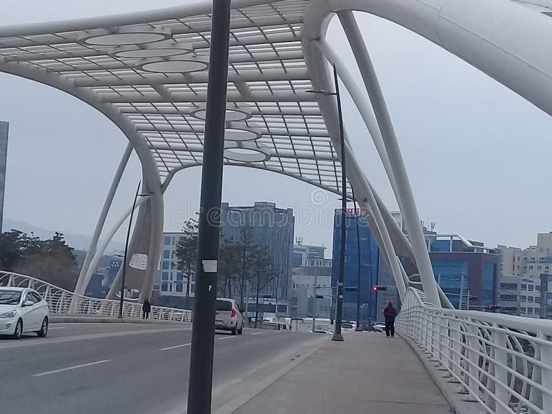 Soyanggang rivier of Soyanggang brug royalty-vrije stock fotografie