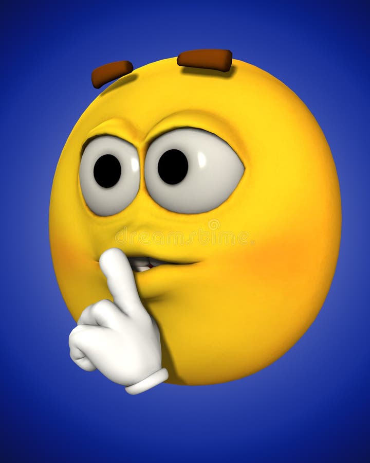 Émoticône Mignonne De Silence, Emoji, Smiley Dirigez L'illustration