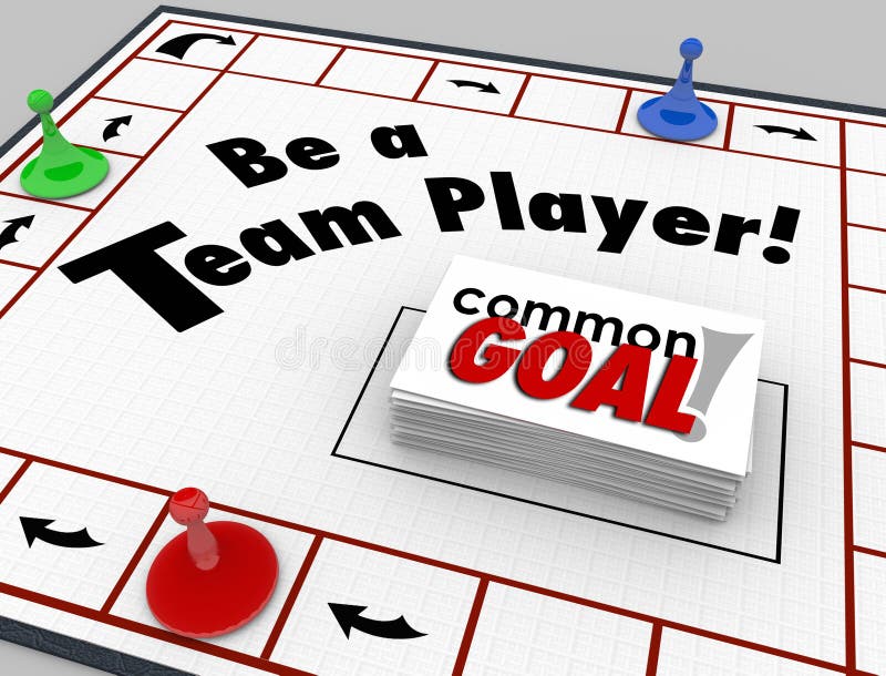 Soyez Team Player Board Game Work vers l'objectif commun ensemble illustration de vecteur Soyez Team Player Board Game Work vers l'objectif commun ensemble illustration de vecteur