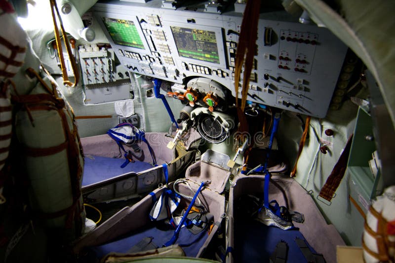 Soyuz space module Inside stock photos